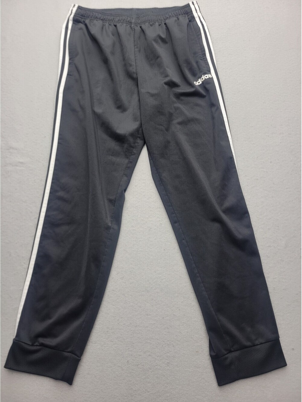 Adidas Men's Pants Size XL Black Sweatpants Polyester Cambodia Elastic